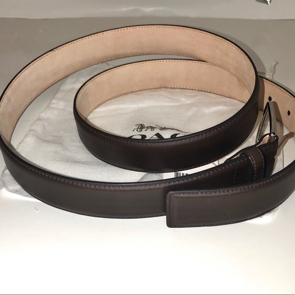 COACH Men’s Leather Brown Belt Size 40 NWT - Picture 3 of 7